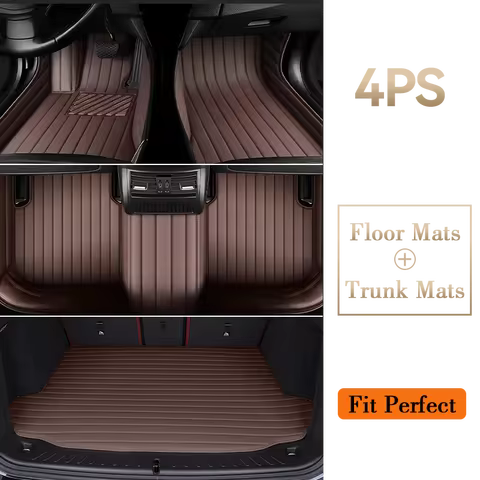 PU Leather Customized Car Floor Mat for Renault Koleos Samsung QM6 HC 2017~2025 Interior Accessories