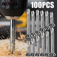 [H&L]20-100Pcs Stainless Steel Self-Drilling Screws M4.2 Phillips Countersunk Head for HVAC Furnitur