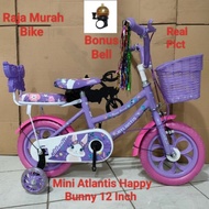 [ New] Sepeda Anak Perempuan Atlantis Happy Bunny 12 Inch Sepeda Anak