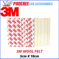 3M Car film tool body color change super thick wool felt patch scraper wool patch sticker Tinted squeegee suede tape