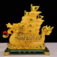 NEW PRODUCT Dragon Ship Statue Fengshui Dragon Ship Glass Dragon Ship Decoration