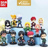 Bandai 8cm 12pcs/set Anime Naruto Figure Naruto Shippuden Sasuke Itachi Kakashi Gaara Anime Q Versio