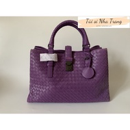 Purple genuine leather office bag - MS0110