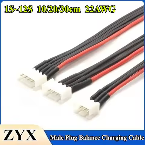 5Pcs 1S 2S 3S 4S 5S 6S 7S 8S 9S 10S 11S 12S Lipo Battery Balance Charger Cable IMAX B6 Connector Mal