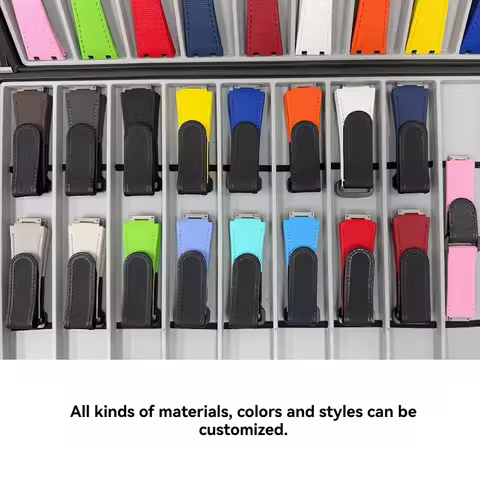 FKM Rubber + Elastic Strap for Richard Miller Strap Fluororubber Watchband RM67-02 RM035 RM055 RM011
