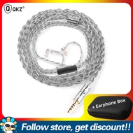 QKZ T7 Earphone Replacement Lines Four-strand Copper-silver Twisted Braid Wires 3.5mm Plug 2PIN S/QD