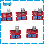 HANSQ 5pcs MOSFET, IRF520 red Driver Module, irf520 mosfet Microcontroller for Arduino MCU ARM ARM