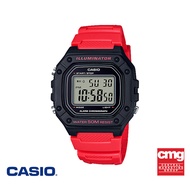 CASIO นาฬิกาข้อมือ CASIO รุ่น W-218H-4BVDF วัสดุเรซิ่น สีแดง