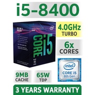 Cpu Intel Core i5 8400 2.8Ghz Turbo Up to 4Ghz / 9MB / 6 Cores, 6 Threads / Socket 1151 v2 (Coffee Lake)