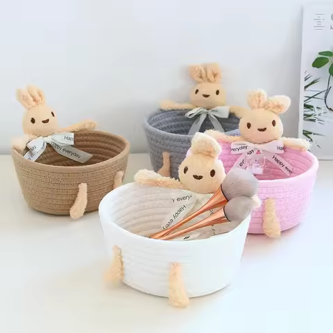 Multifunctional Storage Baskets Living Room Small Items Organize Case Household Children Toys Summar