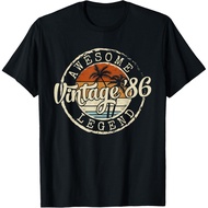 Men's cotton T-shirt Vintage 1986 40yr 40th Birthday Gifts for Men 40 Years Old T-Shirt