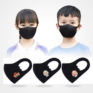 CoCoMelon Child Cartoon Ice Silk Cotton Masks Washable Face Masks Breathable Thick Sunscreen Dust Mask