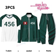 Season 2 Squid Game Jacket Pants T-shirt Sets Unisex Halloween Party Outfit Disguise Cosplay Costume