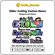 Custom HOLOGRAM Name Sticker HOLOGRAM CUTTING Sticker And Free Color CUSTOM Name Writing