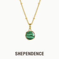 SHEPENDENCE สร้อยคอ STONE MAGIC Sphere Malachite จี้หินมาลาไคต์ทรงกลม