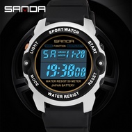 Sanda แฟชั่นกีฬาชายยอดนาฬิกาแบรนด์หรู LED ดิจิตอลทหารนาฬิกากันน้ำกันกระแทกปฏิทินนาฬิกาเรืองแสงสำหรับผู้ชาย