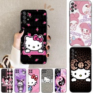 Samsung A01 EU A02 M02 F56 A03S A04 s A5 2017 A6 A7 A8 A9 Plus 2018 X3 Anime hello kitty Soft black 