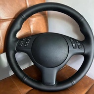 Black Car Steering Wheel Cover DIY Microfiber Leather For BMW M Sport E46 330i 330Ci E39 540i 525i 5