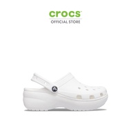 CROCS รองเท้าลำลองผู้หญิง CLASSIC PLATFORM CLOG รุ่น 206750100 - WHITE ขาว W11
