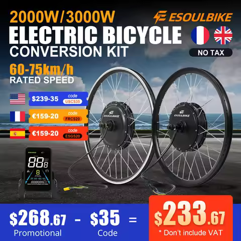 ebike conversion Kit 52V 2000W ebike kit 72V 3000W Rear Motor Wheel Hub Motor 1.75- 3.0Tire Electric