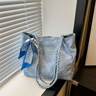 ribbon tote bag,embroidery bag,shoulder bag,floral tote bag flower,woven tote bag aesthetic zip,blac