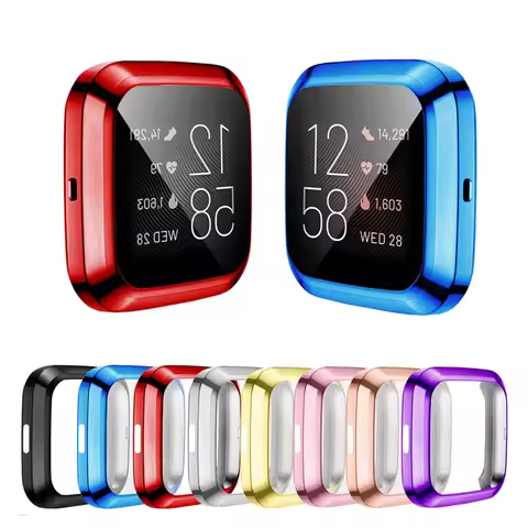 TPU Protective Cover For Fitbit Versa 2 Plating Anti-scratch SmartWatch Screen Protector Case Bumper