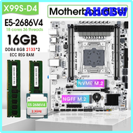 ชุดเกมเมนบอร์ดสายแลนคู่ SD4 X99ที่มี E5 2686 CPU V4และ16GB(2*8G) DDR4 2133 Hertz RECC Memory Xeon ชุ