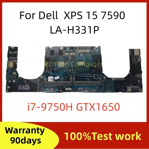 EDP51/EDB51 LA-H331P For Dell Precision 5540 XPS 15 7590 Laptop Motherboard With I5-9300H I7-9750H C