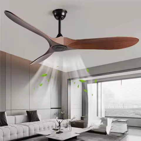 42 52 60 Inch Ceiling Fan Industrial Vintage ABS Ventilator No Light Remote Control Decorative Blowe