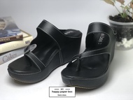 HPB รองเท้าส้นแตะเตารีด แบบคีบ รองเท้าส้นตึก รองเท้าผู้หญิง ส้นสูง 2.5 นิ้ว (สีดำ)