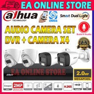 DAHUA 4CH 2.0MP AI DUAL SMART LIGHT NIGHT VIEW 4 CH CHANNEL DVR + 4 CAMERA 1080P CCTV PACKAGE SET AU