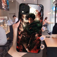 NC-6 Attack on Titan Kaca Glass Case For Realme C20 C20A C11 OPPO A16E A16K A93 Reno 4 4F F17 Lite P