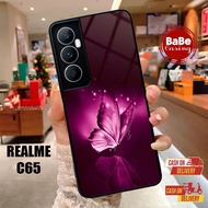 Case Realme C65 Casing Realme C65 Case Kupu Kupu Hardcase softcase Premium Glossy Babecasing