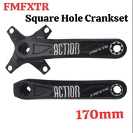 FMFXTR Action Crank Square Taper BB Bottom Bracket Single Double Crank Arm 170mm Bcd 104 MTB Bike