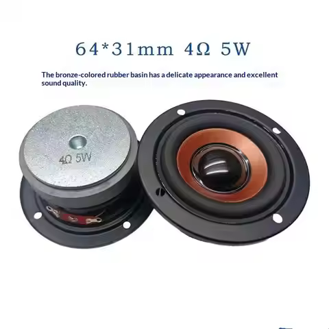 【C】2Pcs 64mm 4Ω 3/5W Speakers Subwoofer 45 Core Magnetic Round Bass Loudspeaker DIY Mini Portable Bl
