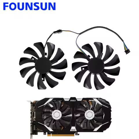 New 2PCS/set 85MM HA9010H12F-Z 4Pin GPU Cooling Fan For MSI GTX 1060 OC 6G GTX 960 P106-100 P106 Gra
