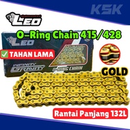 Yamaha Gold Chain 428H O-RING 415H ORING CHAIN RANTAI EMAS 428 415 132L 122L O RING Chain 415 428 Or