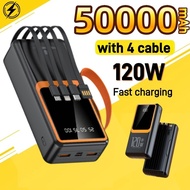 High Capacity 50000mah PowerBank Original PD120W fast charging power bank Micro/ Type-C Input USB Bi