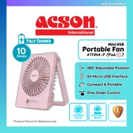 Acson || Mini USB Portable Fan || 180° Adjustable || Stepless Airflow Control || ATFT04A-P ( Pink )