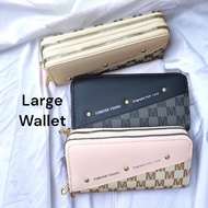 Borong Wholesale Long Wallet 2 Zip  Dompet Perempuan Dompet Panjang Dompet Korea Dompet Perempuan Be