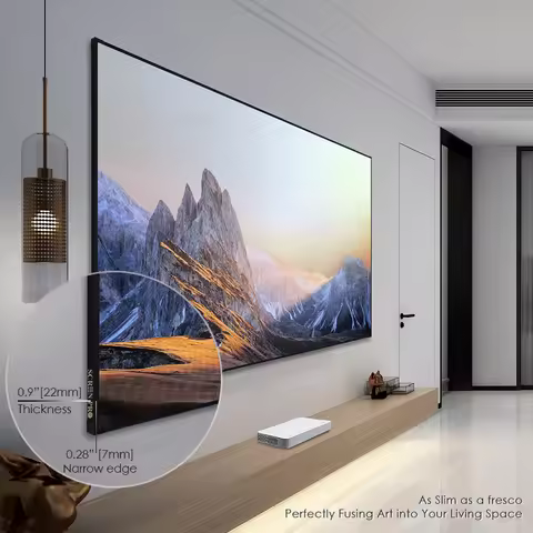 2026 Top Fixed Frame Screen ALR Fabric Anti-Light ALR 7MM Ultra Narrow Bezel Screen CLR 8K 3D For US