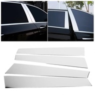For Mercedes W222 S-Class S400L S320L S500 2014- 4Pcs Window Pillar Molding Strip Cover Trim Aluminu