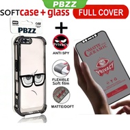 PBZZ Ceramic Privacy Resistant Tempered Glass Case for iphone 7 8 6 6S PLUS 7P 8P 6SP se 2 se3 phone