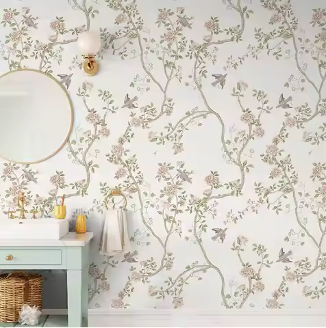 Spring Floral Roll Wallpaper Eco Friendly Wallpaper Removable Peel & Stick Wallpaper Wall Decor Home