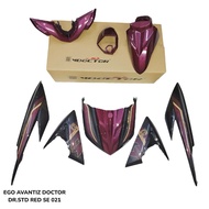 YAMAHA EGO AVANTIZ BODY COVER SET DOCTOR ( STICKER TANAM ) STD RED SE COVER SET FULL SET