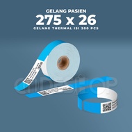 Direct Thermal Label 275x26mmbiru 275x26/ 275 x 26 mm Core 1 Inch/