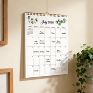 2027 Wall Calendar English Version Creative Calendar Plan Clock Table Memo Customization 6.3