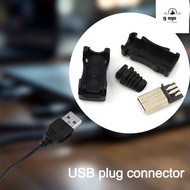 GOGOU Mini USB Male Connector, 5Pin 4 In 1 Assemble USB 2.0 Jack, Male Plug Socket Connector Data Ca