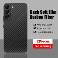[Buy One Get One Free] Samsung Galaxy S8 S9 S10 S20 S21 S22 S23 S24 Plus Note 8 9 10 20 Ultra Carbon Fiber Back Screen Protector Film