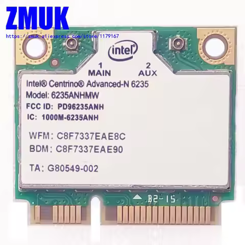 Int Centrino Advanced-N 6235 802.11ABGN WiFi & BT4.0 Combo Card For ASUS ZENBOOK Prime UX31A UX32A U